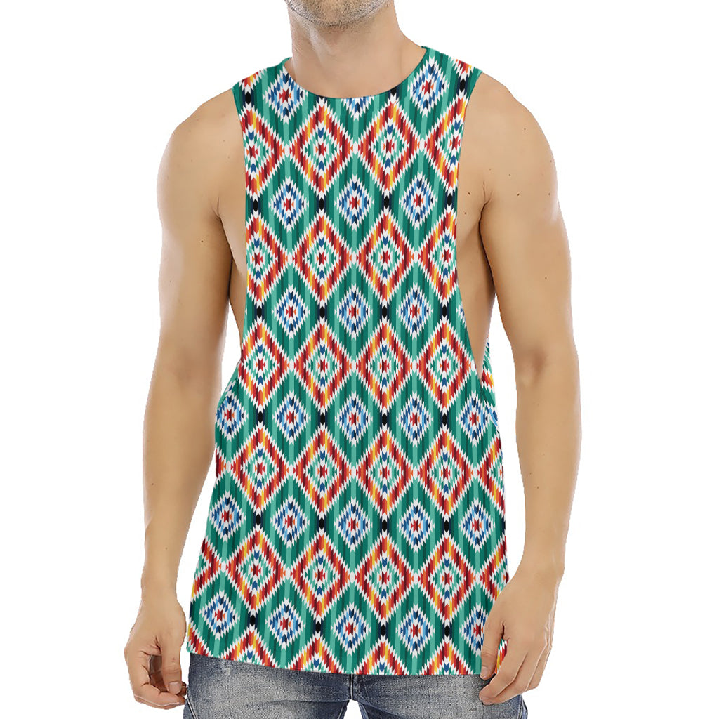 Tribal Navajo Pattern Print Men's Muscle Tank Top