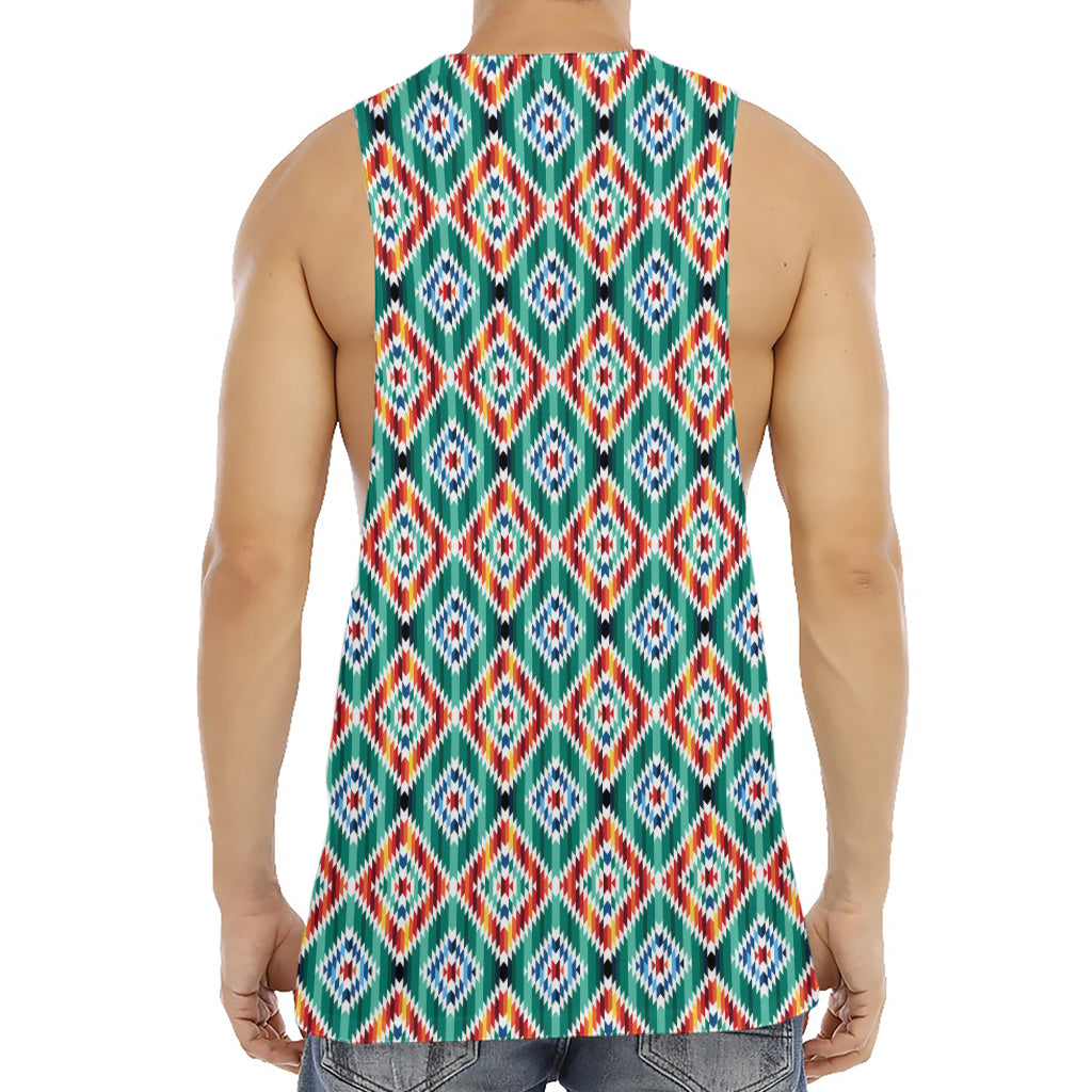 Tribal Navajo Pattern Print Men's Muscle Tank Top