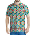 Tribal Navajo Pattern Print Men's Polo Shirt