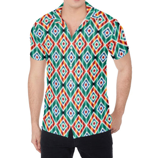 Tribal Navajo Pattern Print Men's Shirt