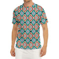 Tribal Navajo Pattern Print Men's Short Sleeve Rash Guard