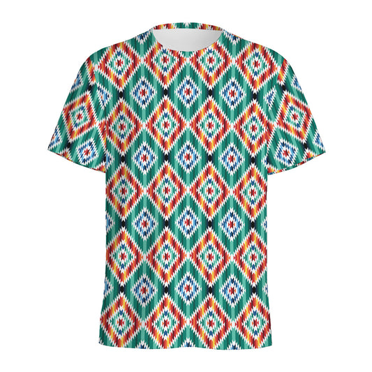 Tribal Navajo Pattern Print Men's Sports T-Shirt