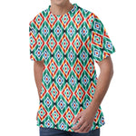 Tribal Navajo Pattern Print Men's Velvet T-Shirt