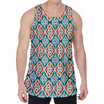 Tribal Navajo Pattern Print Men's Velvet Tank Top