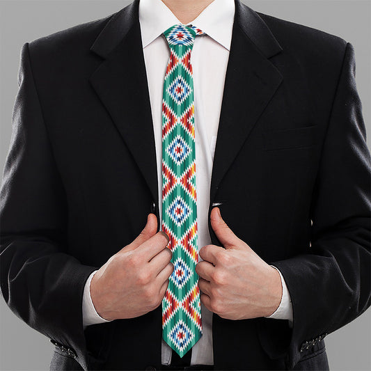 Tribal Navajo Pattern Print Necktie
