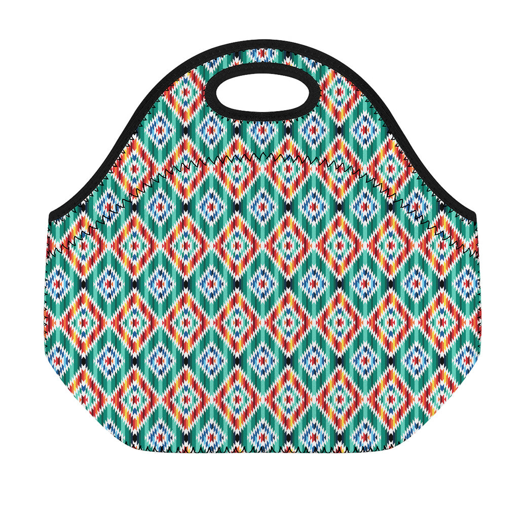Tribal Navajo Pattern Print Neoprene Lunch Bag