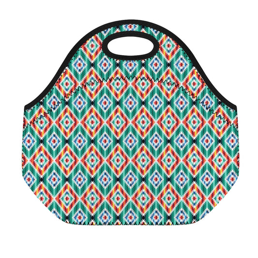 Tribal Navajo Pattern Print Neoprene Lunch Bag