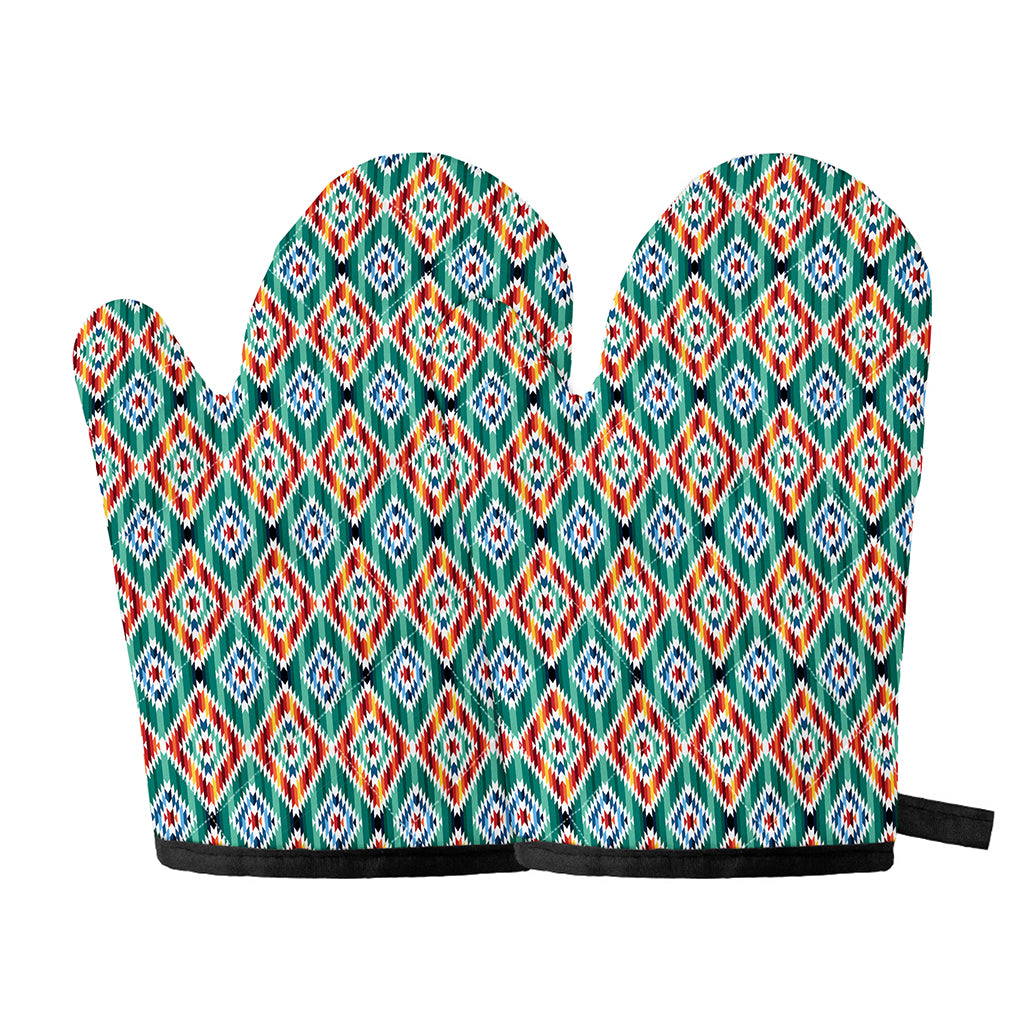 Tribal Navajo Pattern Print Oven Mitts