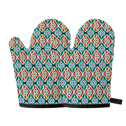 Tribal Navajo Pattern Print Oven Mitts