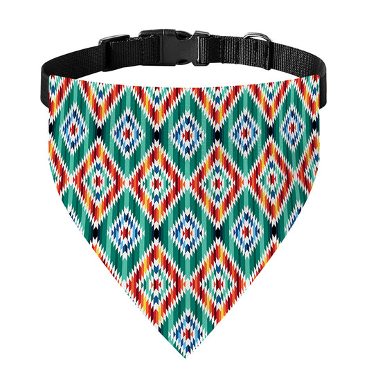 Tribal Navajo Pattern Print Over The Collar Dog Bandana