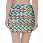 Tribal Navajo Pattern Print Pencil Mini Skirt