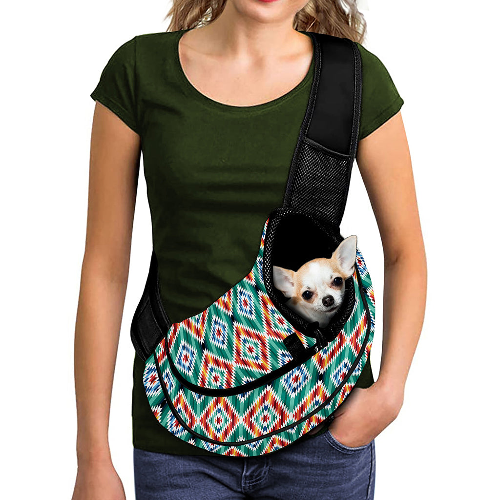 Tribal Navajo Pattern Print Pet Sling Carrier