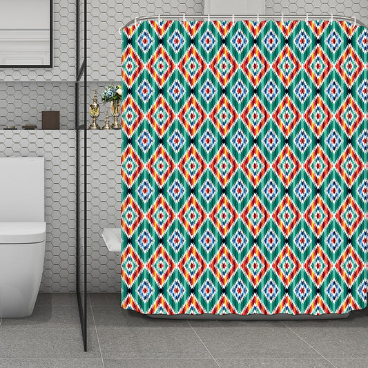 Tribal Navajo Pattern Print Polyester Shower Curtain