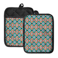 Tribal Navajo Pattern Print Pot Holders With Pocket