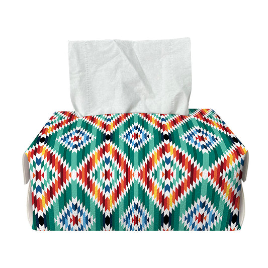 Tribal Navajo Pattern Print Rectangle Tissue Box Cover