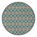 Tribal Navajo Pattern Print Round Floor Mat