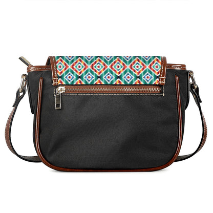Tribal Navajo Pattern Print Saddle Bag