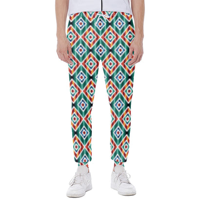 Tribal Navajo Pattern Print Scuba Joggers