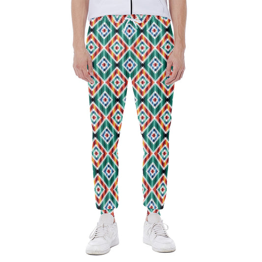 Tribal Navajo Pattern Print Scuba Joggers