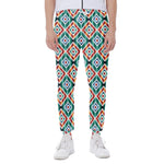 Tribal Navajo Pattern Print Scuba Joggers