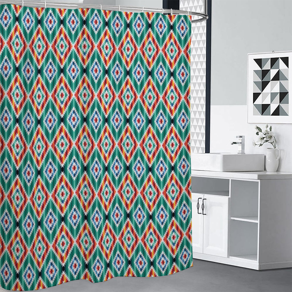 Tribal Navajo Pattern Print Shower Curtain