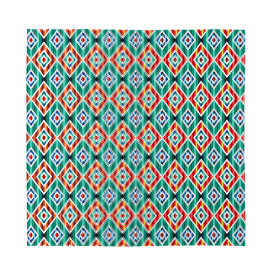 Tribal Navajo Pattern Print Silk Bandana