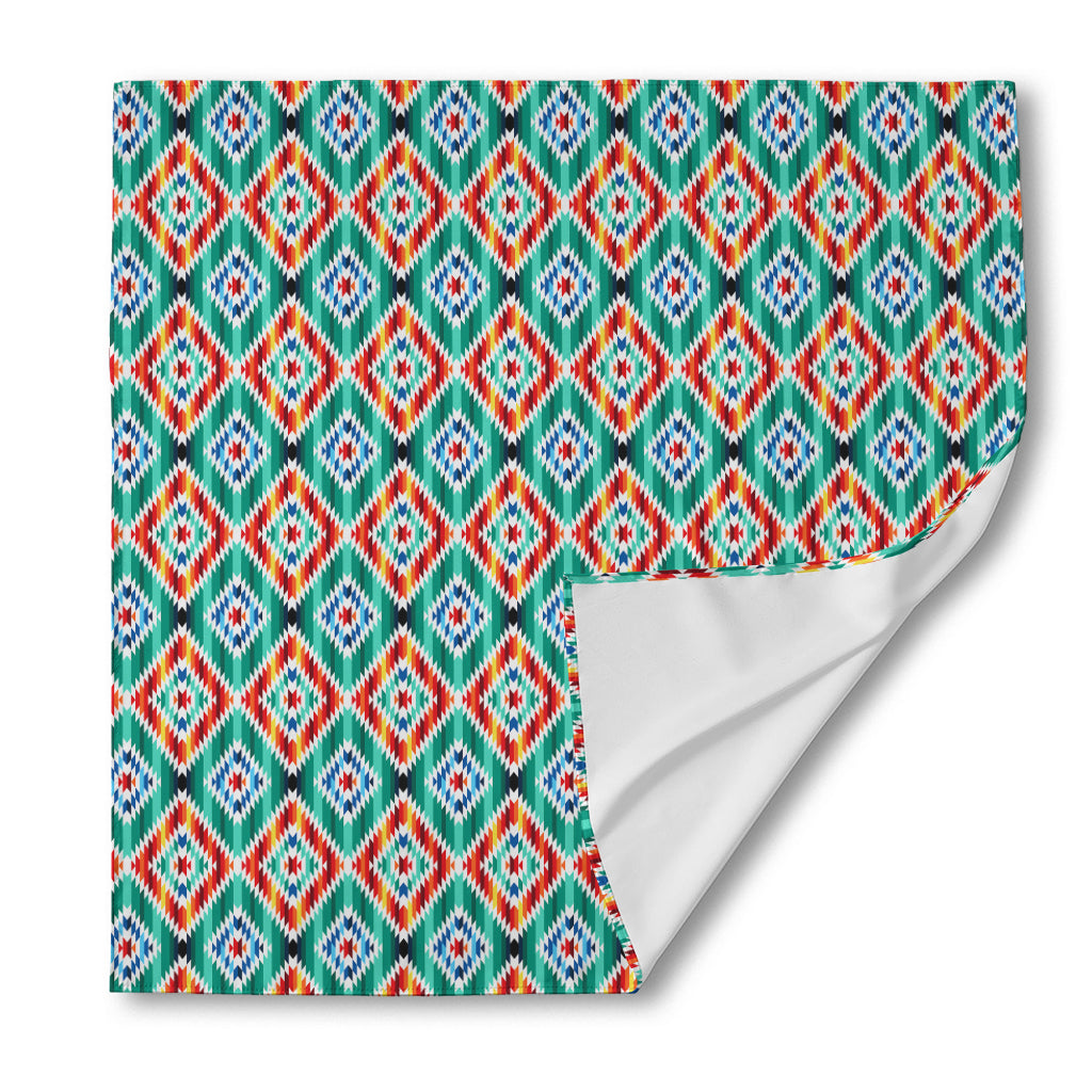 Tribal Navajo Pattern Print Silk Bandana