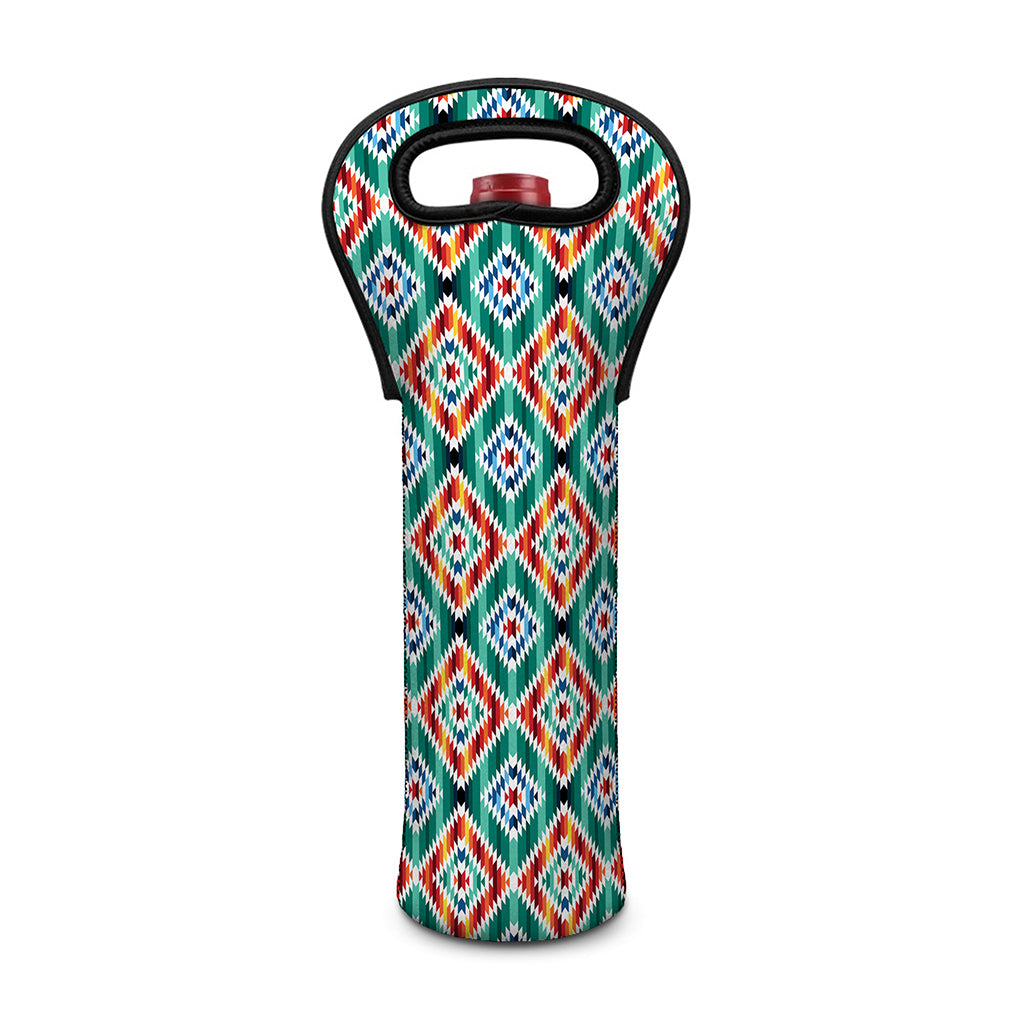 Tribal Navajo Pattern Print Single Neoprene Wine Tote
