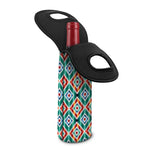 Tribal Navajo Pattern Print Single Neoprene Wine Tote