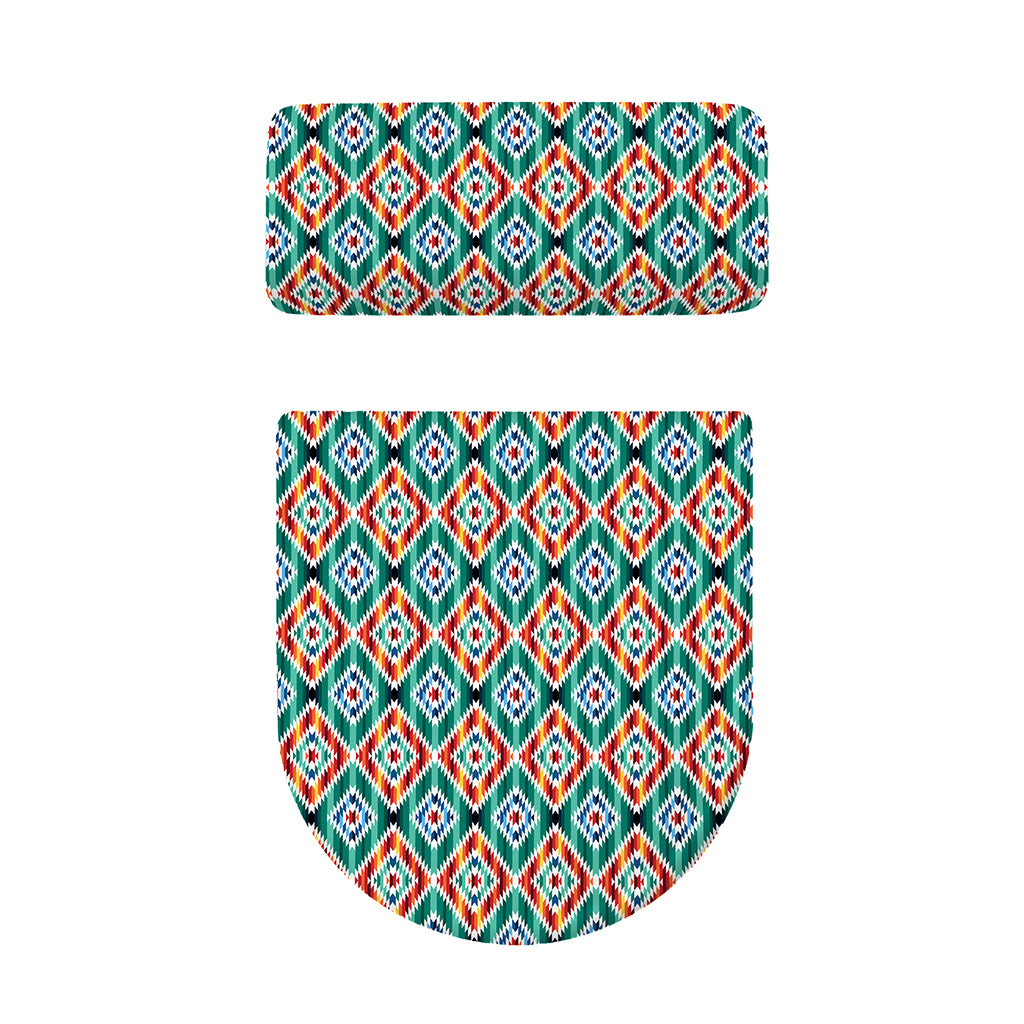 Tribal Navajo Pattern Print Toilet Lid And Tank Cover Set