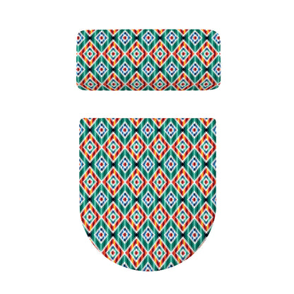 Tribal Navajo Pattern Print Toilet Lid And Tank Cover Set
