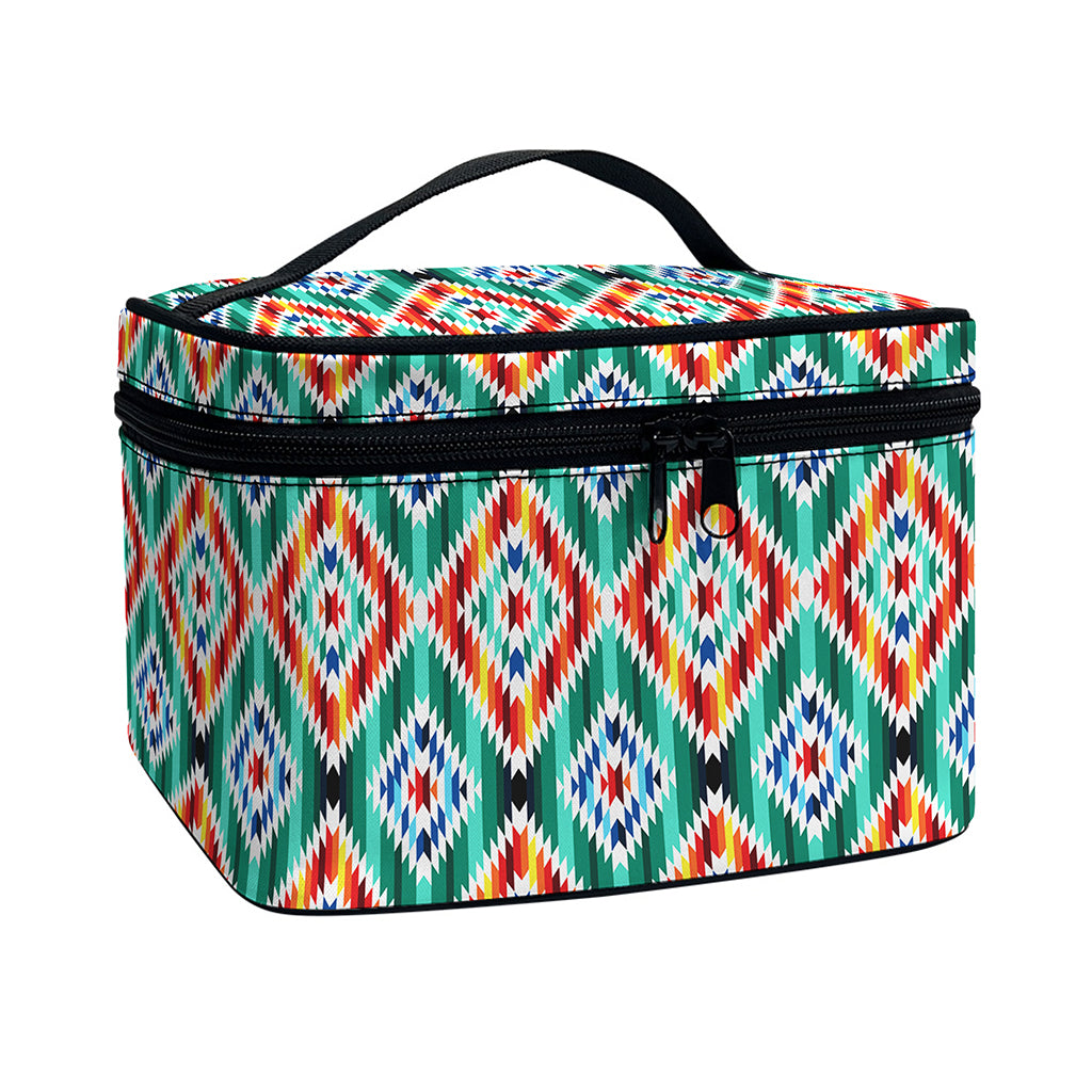 Tribal Navajo Pattern Print Travel Makeup Bag