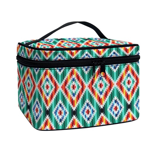 Tribal Navajo Pattern Print Travel Makeup Bag