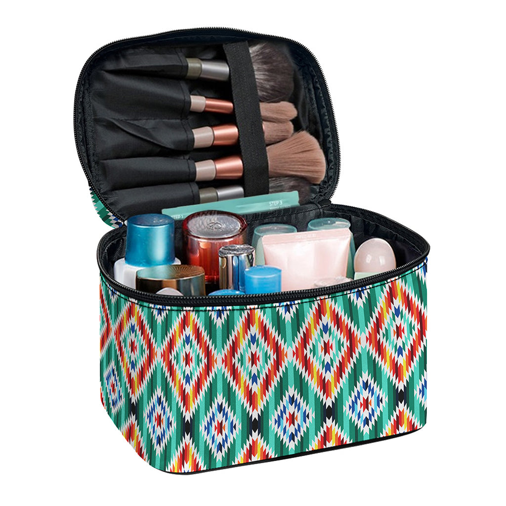 Tribal Navajo Pattern Print Travel Makeup Bag