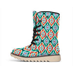 Tribal Navajo Pattern Print Winter Boots
