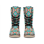 Tribal Navajo Pattern Print Winter Boots