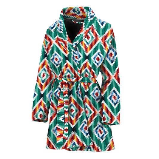 Tribal Navajo Pattern Print Women's Bathrobe