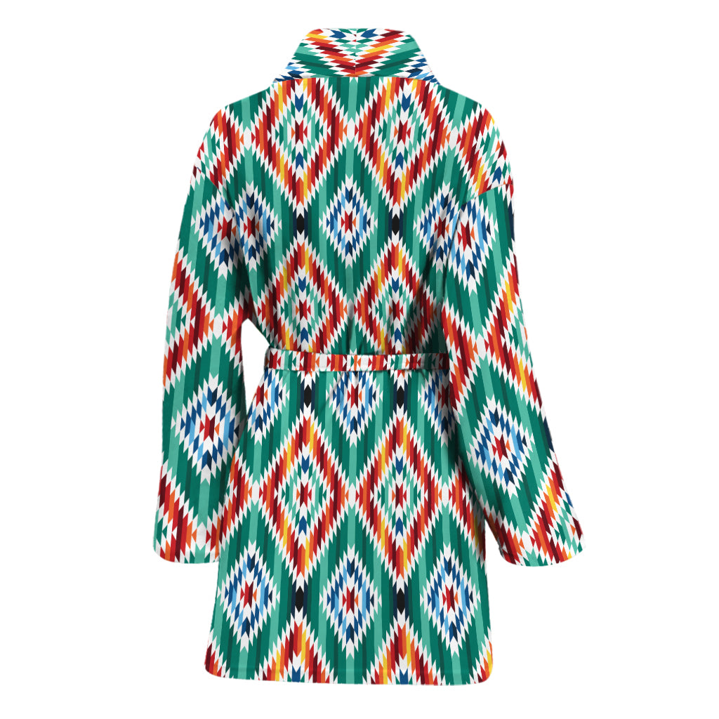 Tribal Navajo Pattern Print Women's Bathrobe