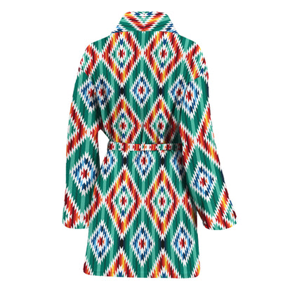 Tribal Navajo Pattern Print Women's Bathrobe