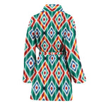 Tribal Navajo Pattern Print Women's Bathrobe