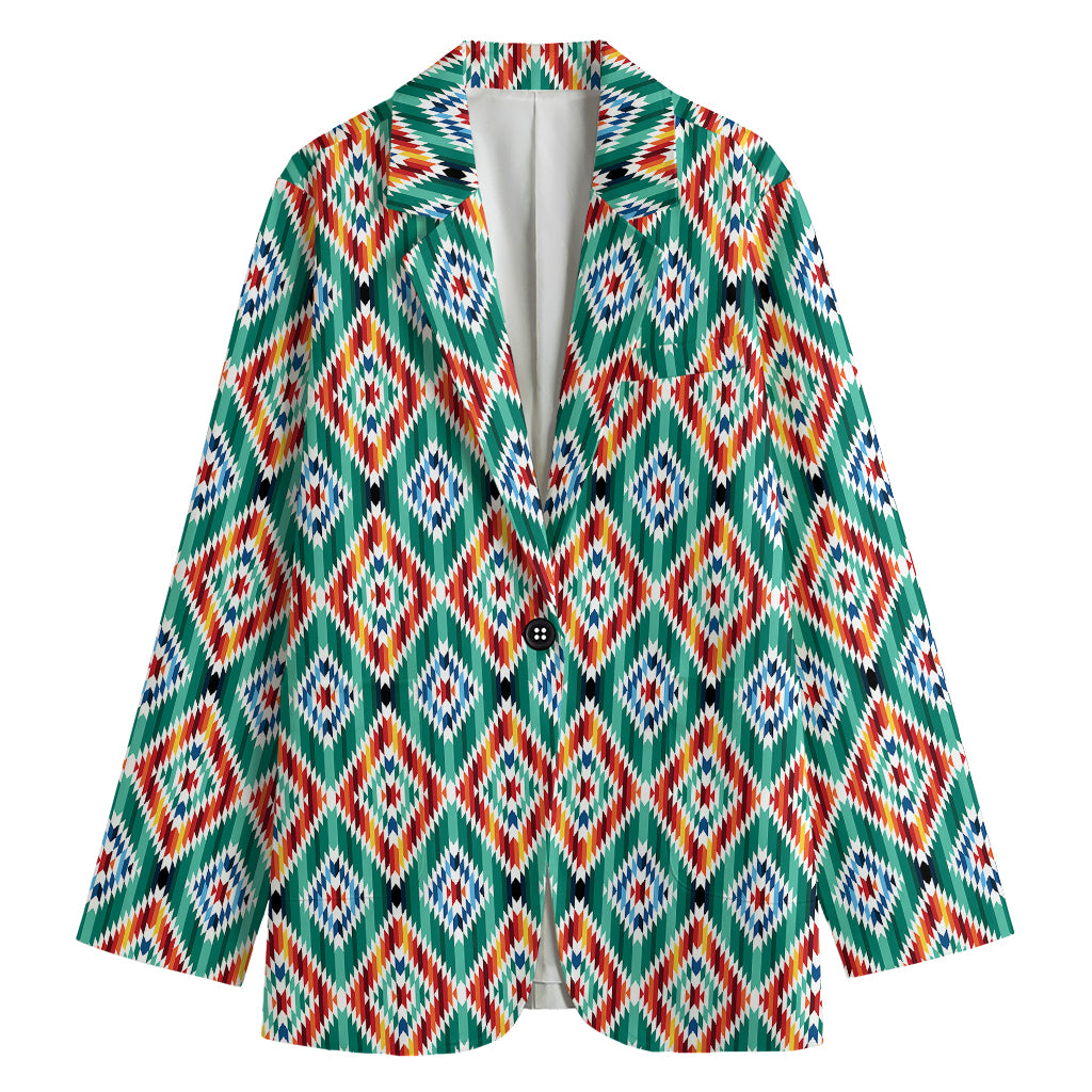 Tribal Navajo Pattern Print Women's Blazer