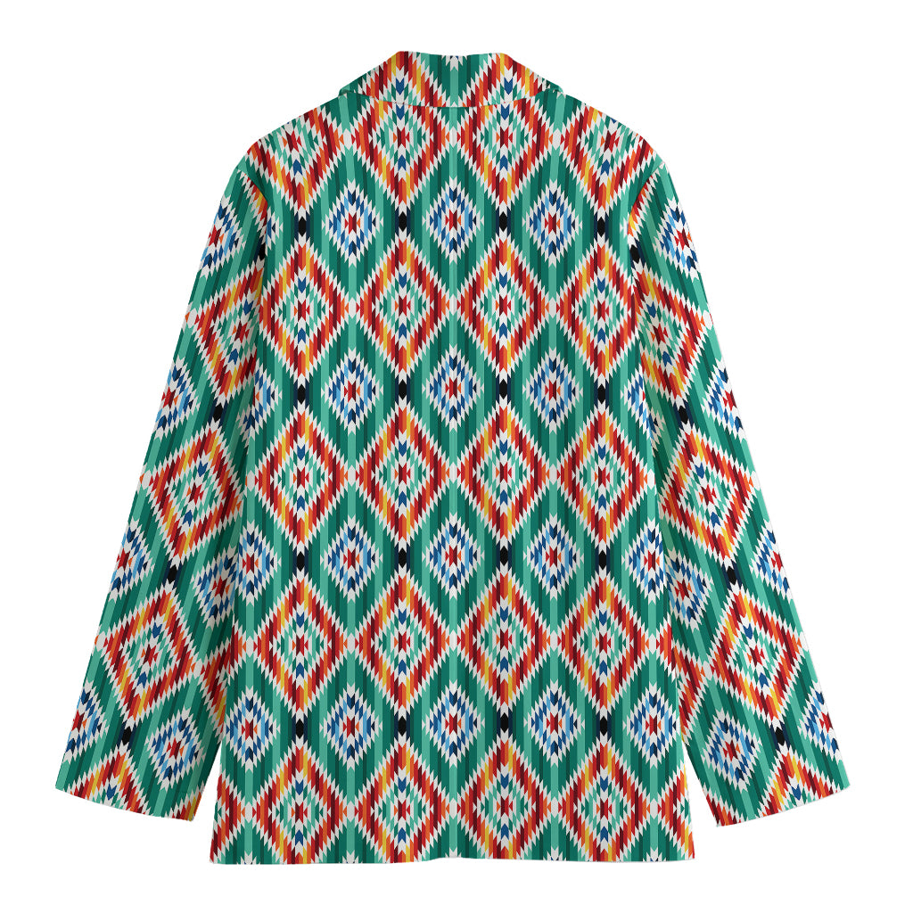 Tribal Navajo Pattern Print Women's Blazer