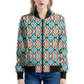 Tribal Navajo Pattern Print Women's Bomber Jacket