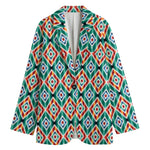 Tribal Navajo Pattern Print Women's Cotton Blazer