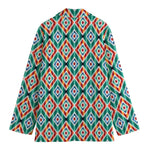 Tribal Navajo Pattern Print Women's Cotton Blazer