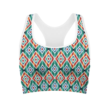 Tribal Navajo Pattern Print Women's Sports Bra