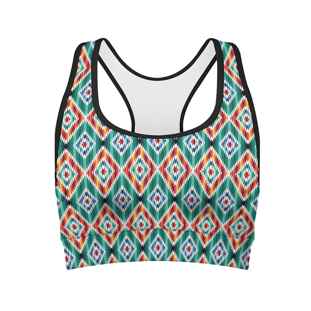 Tribal Navajo Pattern Print Women's Sports Bra