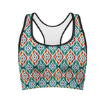 Tribal Navajo Pattern Print Women's Sports Bra