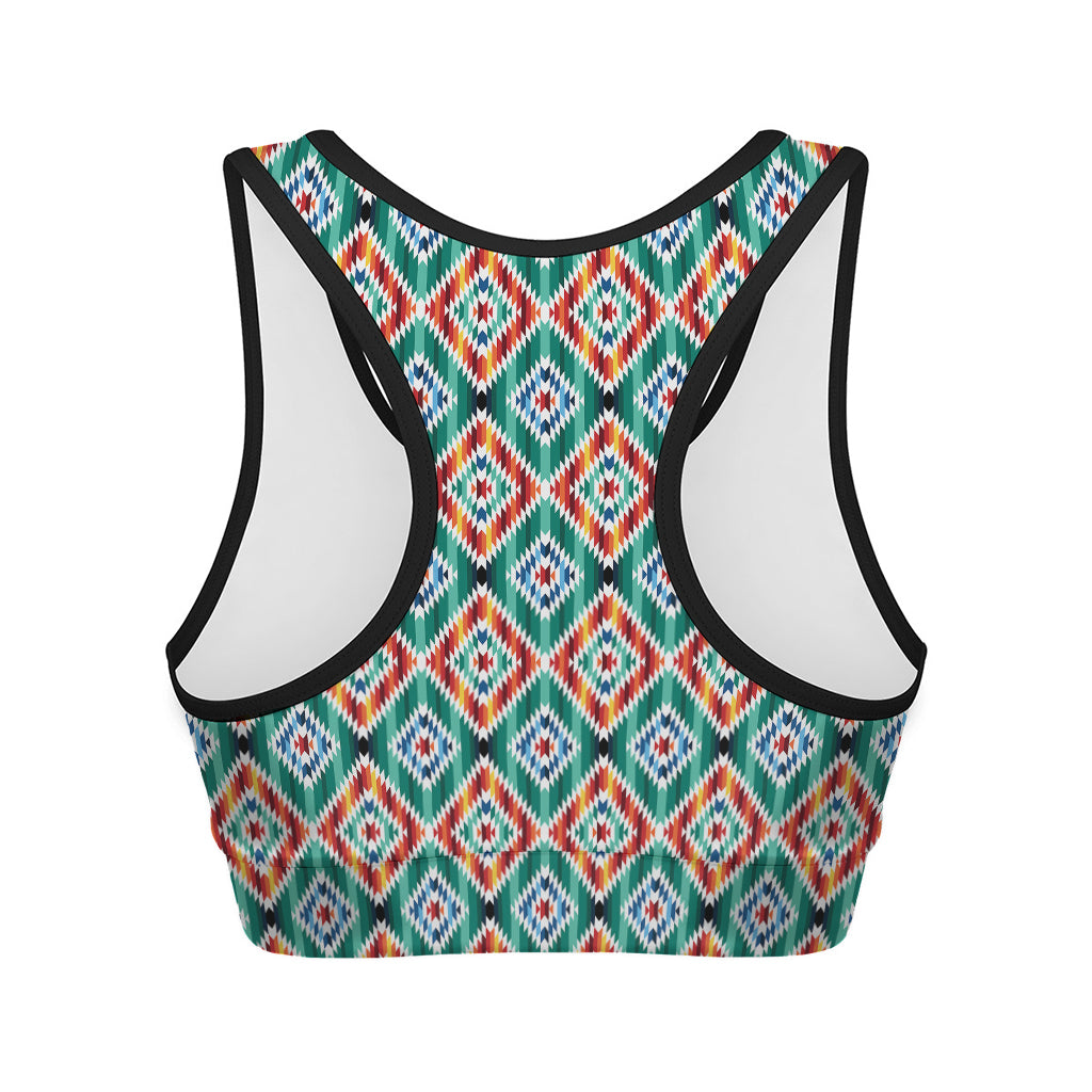 Tribal Navajo Pattern Print Women's Sports Bra