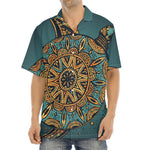 Tribal Sea Turtle Print Aloha Shirt